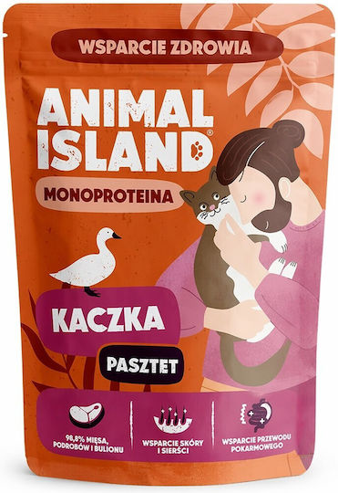 Animal Island Υγρή Τροφή για Γάτες σε Φακελάκι με Πάπια 100gr