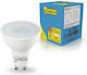 123led LED Лампа 4.5W За Цокъл GU10 Топло Бяло