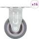 vidaXL Rubber Wheels 16 Pieces