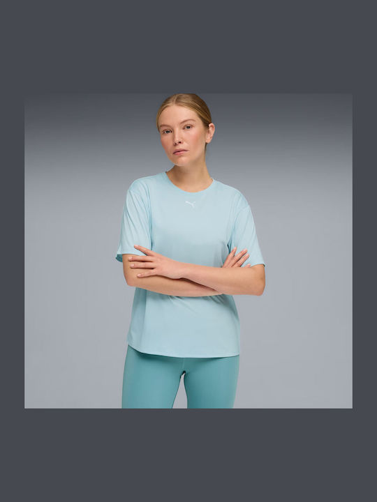 PUMA Train All Day Γυναικείο T-shirt Γαλάζιο