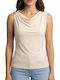 Women's Sleeveless Ecru Blouse
