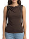 Women's Sleeveless Blouse Chocolat