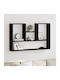 Black Oak Wall Shelf 99x15x60cm