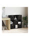 Black Oak Bookcase 90x28x90cm