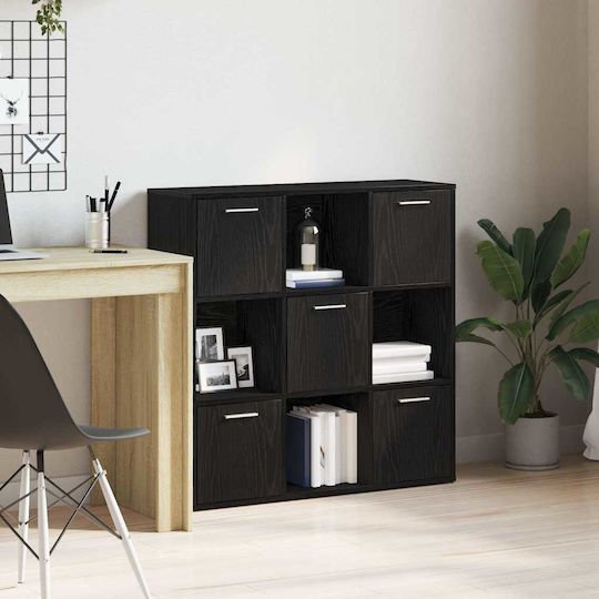 Black Oak Bookcase 90x28x90cm