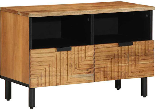 TV Stand Metal & Solid Acacia Wood L70xW33xH46cm