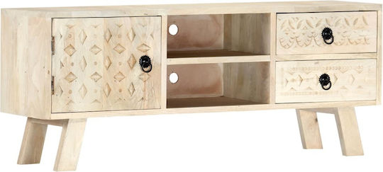 Шкаф За Телевизор От Масивно Дърво Манго 110x30x44см