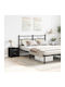 Wooden Black Bedside Tables 2 Pieces 40x30x40cm