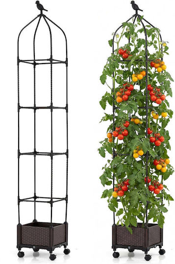 Costway Planter Box Metalic Negru