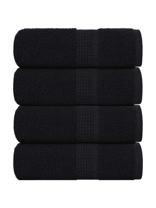 vidaXL 30x30см Черни Хавлиени Кърпи
