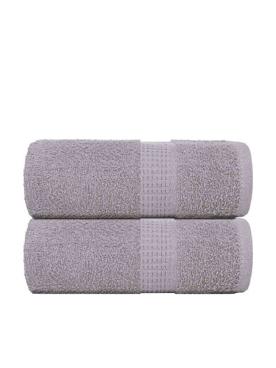 vidaXL Bath Towel Set 2 pcs 30x50cm Grey