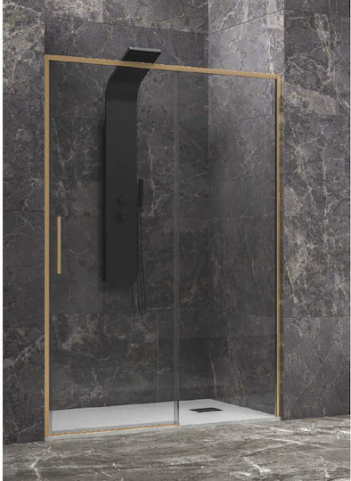 Karag Lea 400 Cabină Duș cu Ușă Glisantă 120x200cm Sticlă Mată Profil Auriu 5206836651538