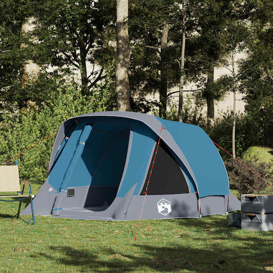 vidaXL Σκηνή Camping Pop Up Μπλε για 4 Άτομα
