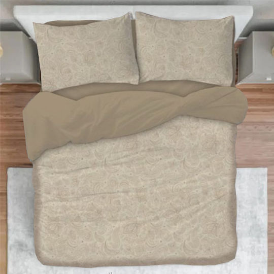 SpitiBazaar Il-line Подредба Чаршафи Единични 160x260см Кафяви 3 Бройки