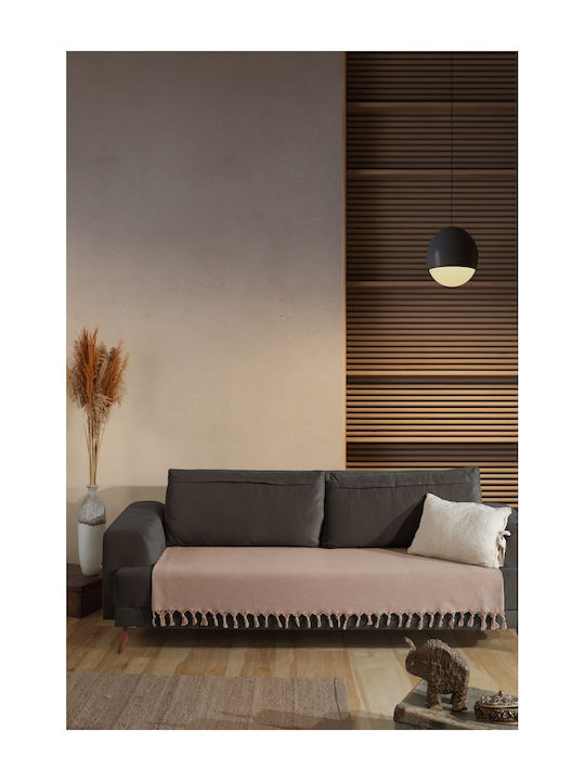 SteweHome Knitted Armchair Throw 115x201cm Brown