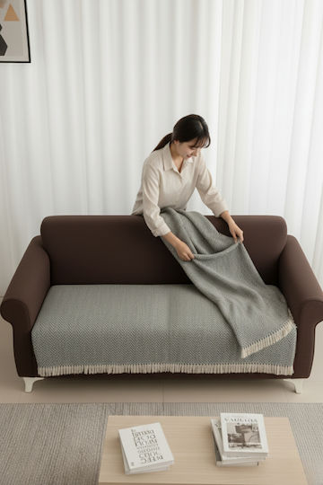 SteweHome Armchair Throw 100x210cm Black