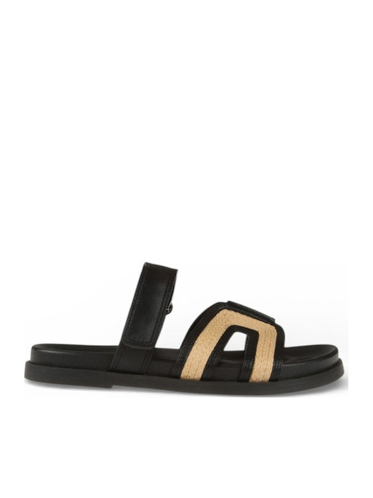 Damen Flache Sandalen Schwarz