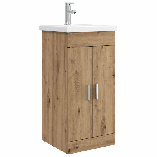 vidaXL Panglică Fără Lavoar cu Oglindă M42xA40xÎ84.5cm Maro