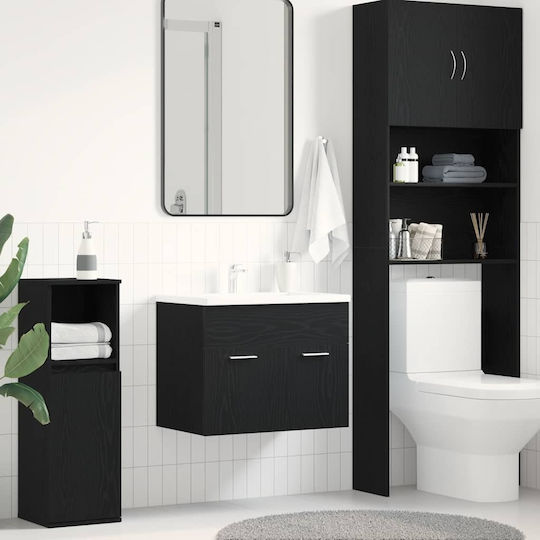 vidaXL Плот Без Мивка М60xД38.5xВ46см Черен Дъб