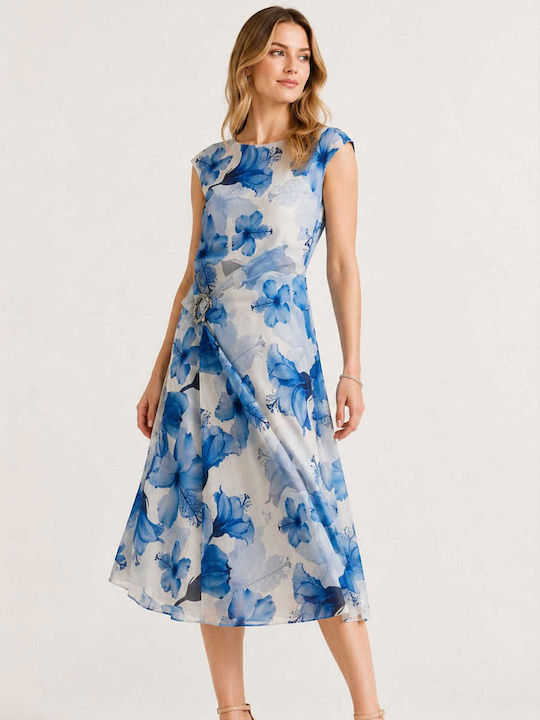 Sommer Midi Damenkleid Blumen