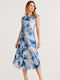 Sommer Midi Damenkleid Blumen