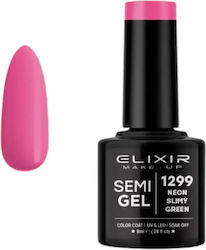 Elixir Semigel Gel Nail Polish No 1299 Neon Sli...