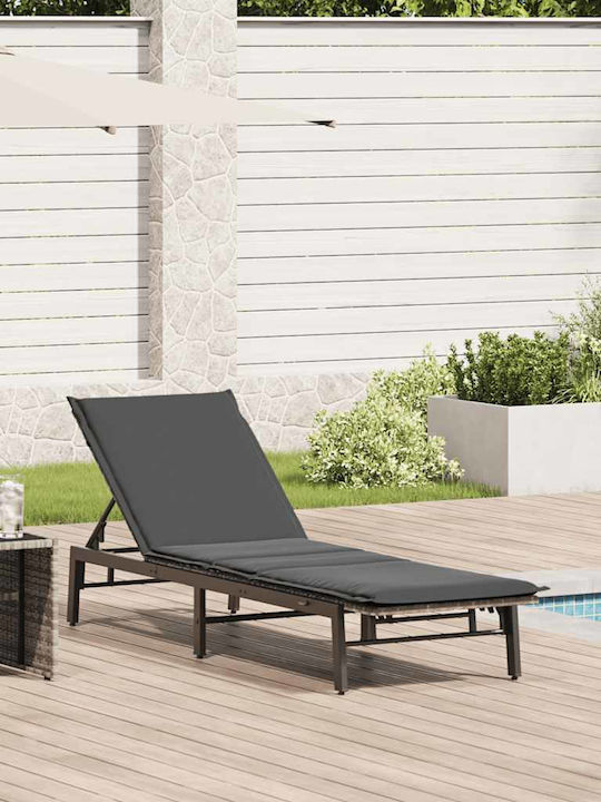 Garten- und Pool-Liegestuhl Rattan mit Kissen G...