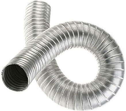 Flexible Aluminum Air Duct Φ350 Heavy Duty 3 Meters 0.080mm Thickness 30°C 250°C Inoxshell