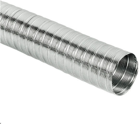 Flexible Stainless Steel Air Duct 2 Meters Φ-100 Resistance 30°c 400°c Thickness 0.090mm Aisi 304 Ba Inoxshell