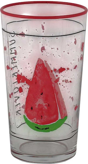 Marva Wassermelone Wasserbrille aus Glas 570ml
