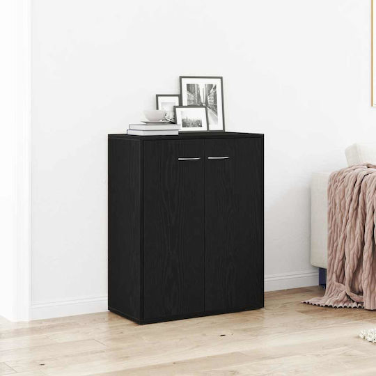 Μπουφές Ξύλινος Μαύρος Δρυς 60x30x75cm