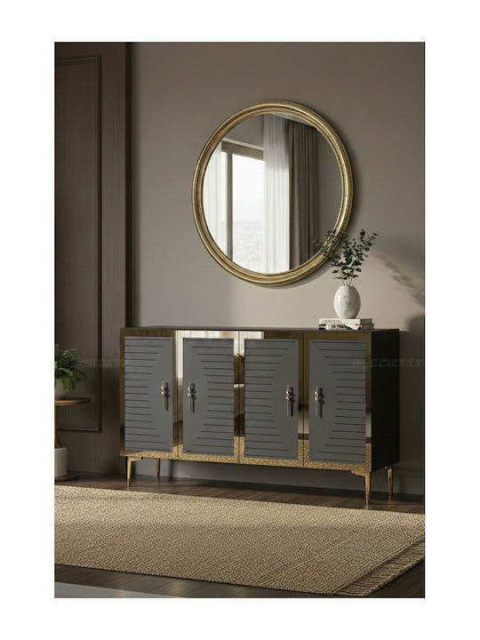 Sideboard aus Metall Weiß 120x32x75cm