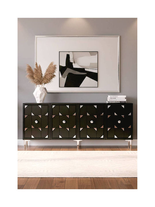 Μπουφές με Καθρέπτη Καφέ 180x32x75cm
