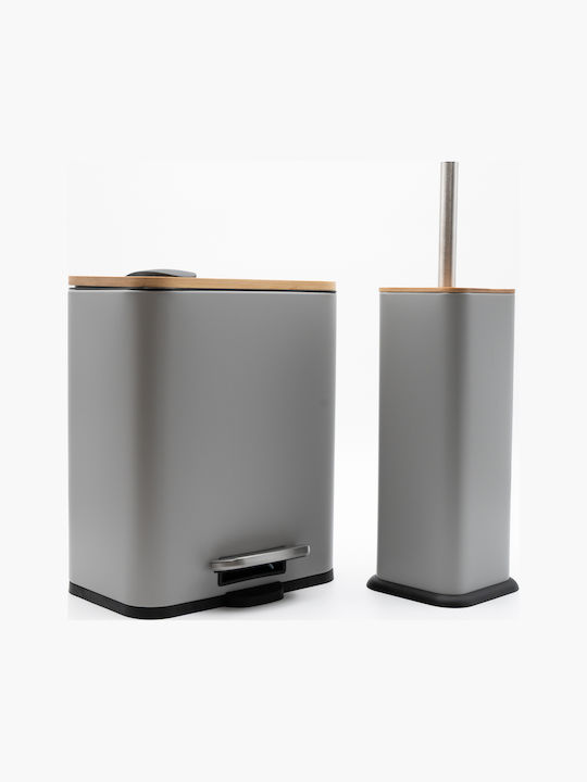 TnS Bamboo Cubic Set Perie și Coș de Baie Bambu...
