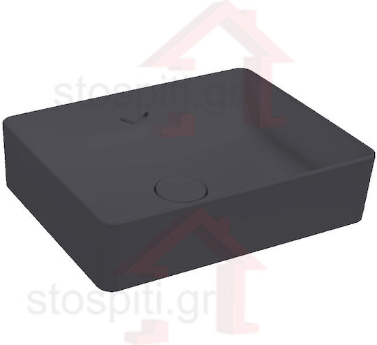 Isvea Vea Επικαθήμενος Νιπτήρας Πορσελάνης 50x38cm Isvea Vea Επικαθήμενος Νιπτήρας Πορσελάνης 50x38cm
