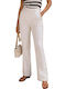 Women's White Suit in Straight Leg