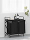 vidaXL Laundry Basket Fabric Black