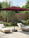 Aluminium-Türkis Garten- und Terrassen-Sonnenschirm 3x3xHöhe 2,35 m