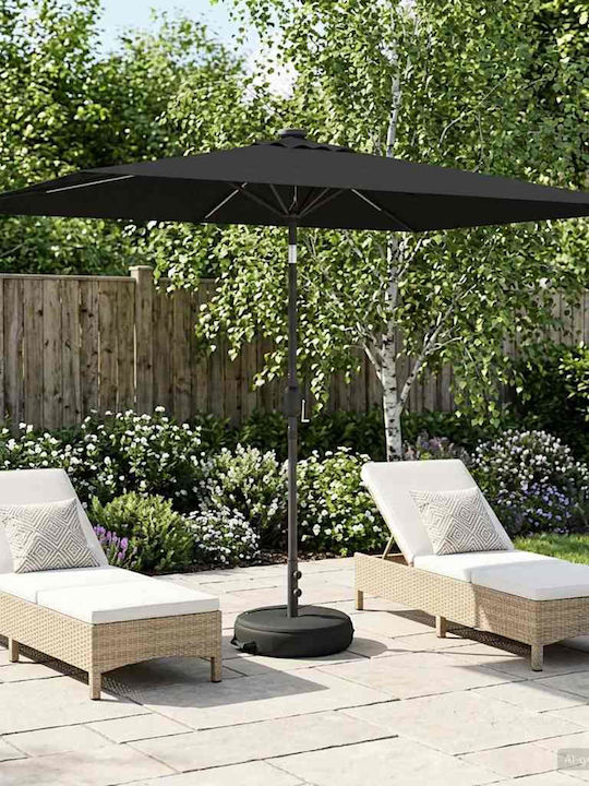 Umbrelă De Aluminiu Neagră 3x3xÎnălțime 2.35m