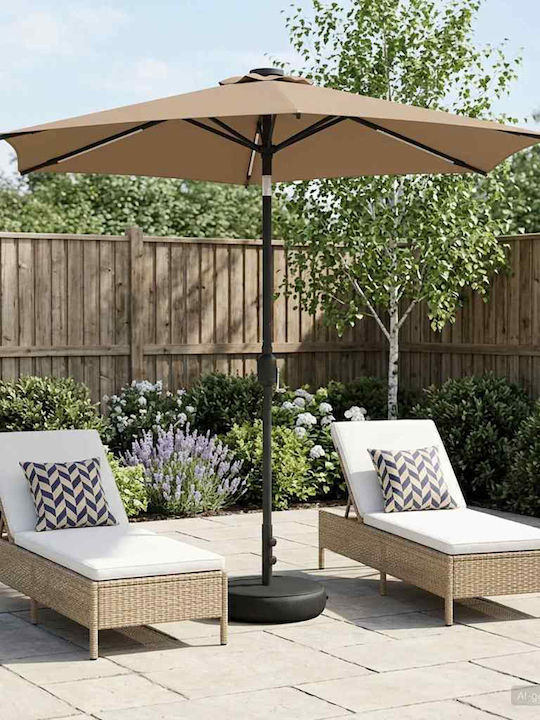 Aluminum Garden & Terrace Parasol Brown 2.3x2.3...