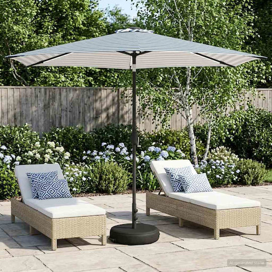 Aluminium-Garten- und Terrassen-Sonnenschirm mit Blauem Luftauslass Aluminium-Garten- und Terrassen-Sonnenschirm mit Blauem Luftauslass