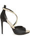 Damen Sandalen Schwarz Leder