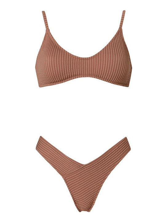 Stefania Frangista Set Bikini Καφέ