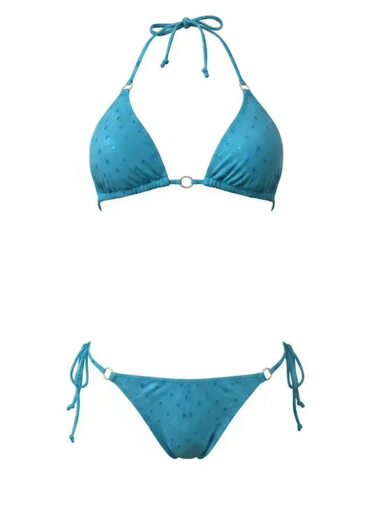 Set Bikini Triunghi & Brazilia Albastru