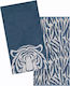 Kentia Sheru Baumwolle Blau 90x90cm