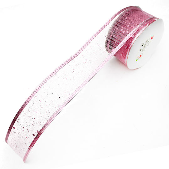 Weihnachtsgirlande Farbband Rosa 280x2.5cm