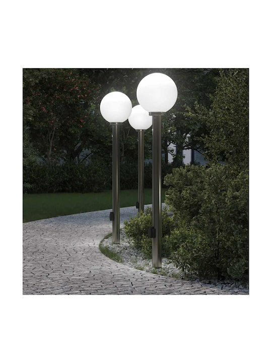 vidaXL Φωτιστικό Κολωνάκι Εξωτερικού Χώρου 40W IP44 για Ντουί E27 Ασημί