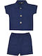 Kids Clothing Set with Shorts Summer 2 Pieces Navy Blue