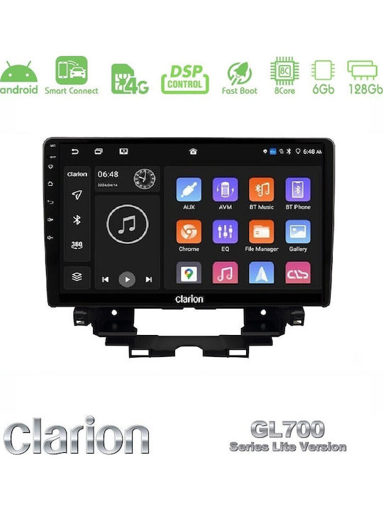 Clarion Car Audio System for Renault Kangoo 2022-2023 Bluetooth USB WiFi GPS Apple CarPlay Android Auto with 10" Touch Screen