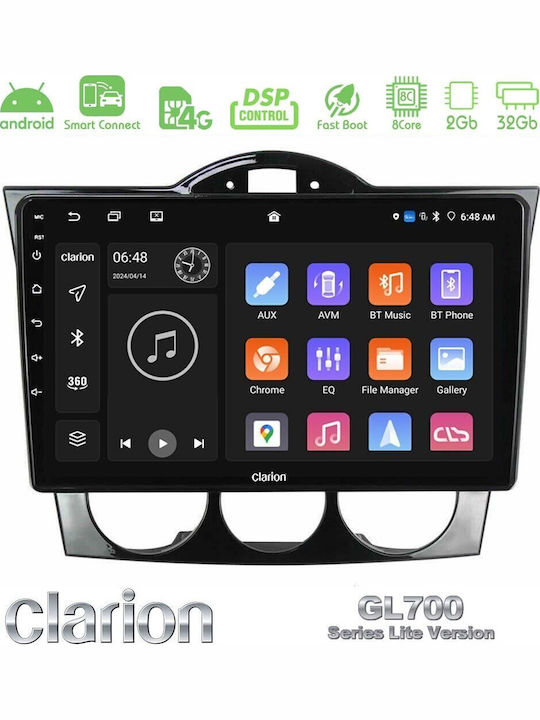 Clarion Car Audio System for Mazda RX-8 2003-2008 with A/C (Bluetooth/USB/WiFi/GPS/Apple CarPlay/Android Auto) with 9" Touch Screen
